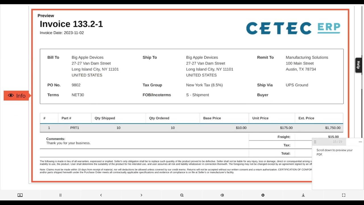 BOL Questions - Shipping / Receiving - Cetec ERP