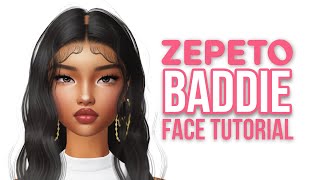 Zepeto baddie face tutorial | dark skin girl