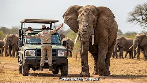 Angry Elephant Charges Safari Guide | Big 5 | African Wild Elephants / STRANGE 🐘🐘