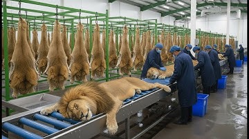 FULL PROCESS | Inside the Lion Leather Factory – How Luxury Products Are Crafted from Lion Skin