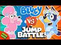 Bluey Battle Brain Break 💥 Jump Challenge For Kids | Action Song | Songs For Kids