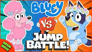 Bluey Battle Brain Break 💥 Jump Challenge For Kids | Action Song | Songs For Kids