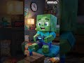 Minecraft AI # 3 — Zombi kecil tidak mau tidur #Minecraft  #zombie  #game  #fyp #villager
