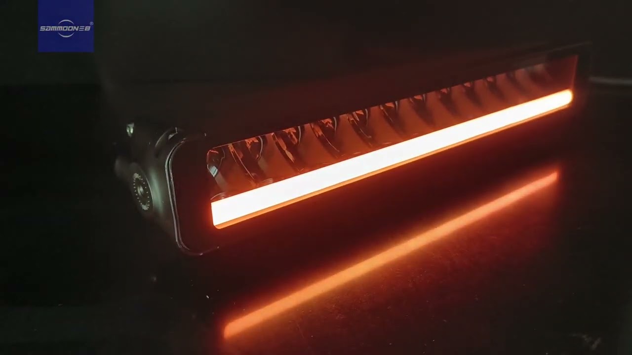 Multi function edgeless light bar with dual position light