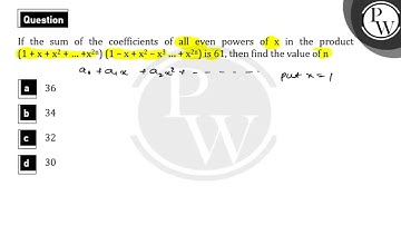 If the sum of the coefficients of all even powers of x in the product\n\\((\\ 1 + x + x^{2} + \\....