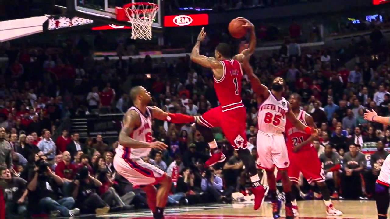 derrick rose with a