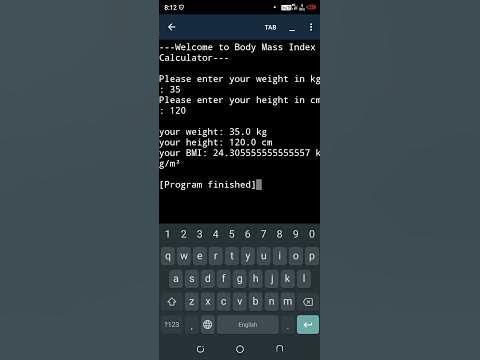 BMI calculator in python. how to make a BMI calculator in python.icoder ...