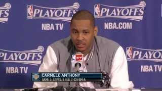 Carmelo Anthony Post Game Interview Talks About loss to Heat (Nba Playoffs 2012)
