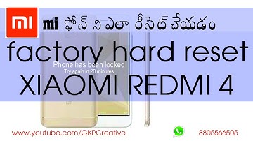 how to hard reset REDMI 4 with pc simple trick ( 100 % works )