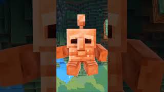 Minecraft Kratos cliff jump, Golem SAVES Golem! #shorts PT 6