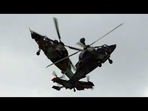 4KᵁᴴᴰGerman Army EC665 Tiger KHT & French Army EC665 Tigre HAP RARE Flying Display @ ILA Berlin 2026