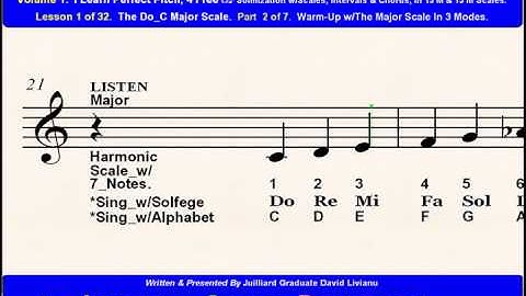 Part 2b. LESSON 1 of 32, The Do_C Major Scale. EAR TRAINING EXERCISES