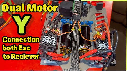 Connecting both ESC on dual motor RC Y connection and calibration   DUAL MOTOR RC BUILD