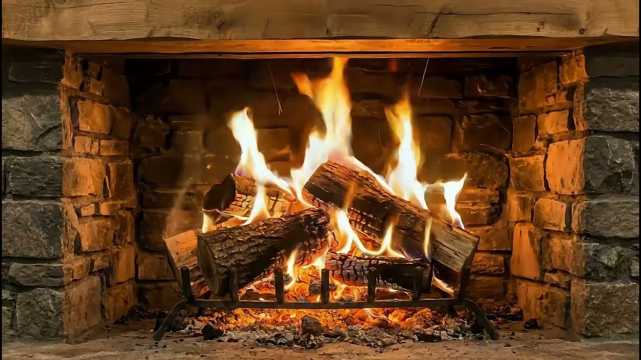 Sleep Better in a Winter Cozy Cabin ❄️ Blizzard Snow & Fireplace Sounds for Relaxation, Deep Sleep