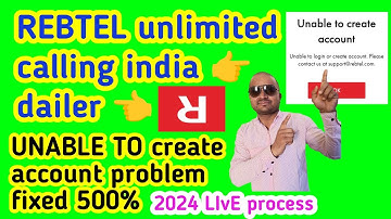 rebtel unable to create account |  rebtel unable to create account problem 100% fixed