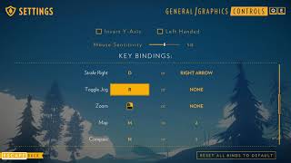 Firewatch Key Binding Tutorial