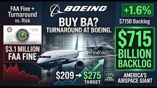 BOEING STOCK  1.6%! $3.1M FAA FINE   $275 TARGET — BUY BA NOW?