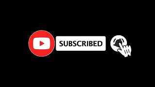 YouTube Animated Black Screen Subscribe Button With Bell Icon / Click Subscribe Button 🔔🔔