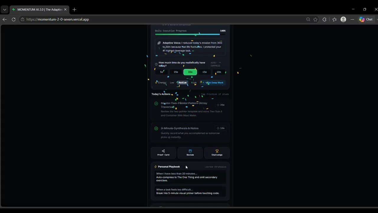 🚀 MOMENTUM AI 2.0 — An Adaptive Human Execution Engine