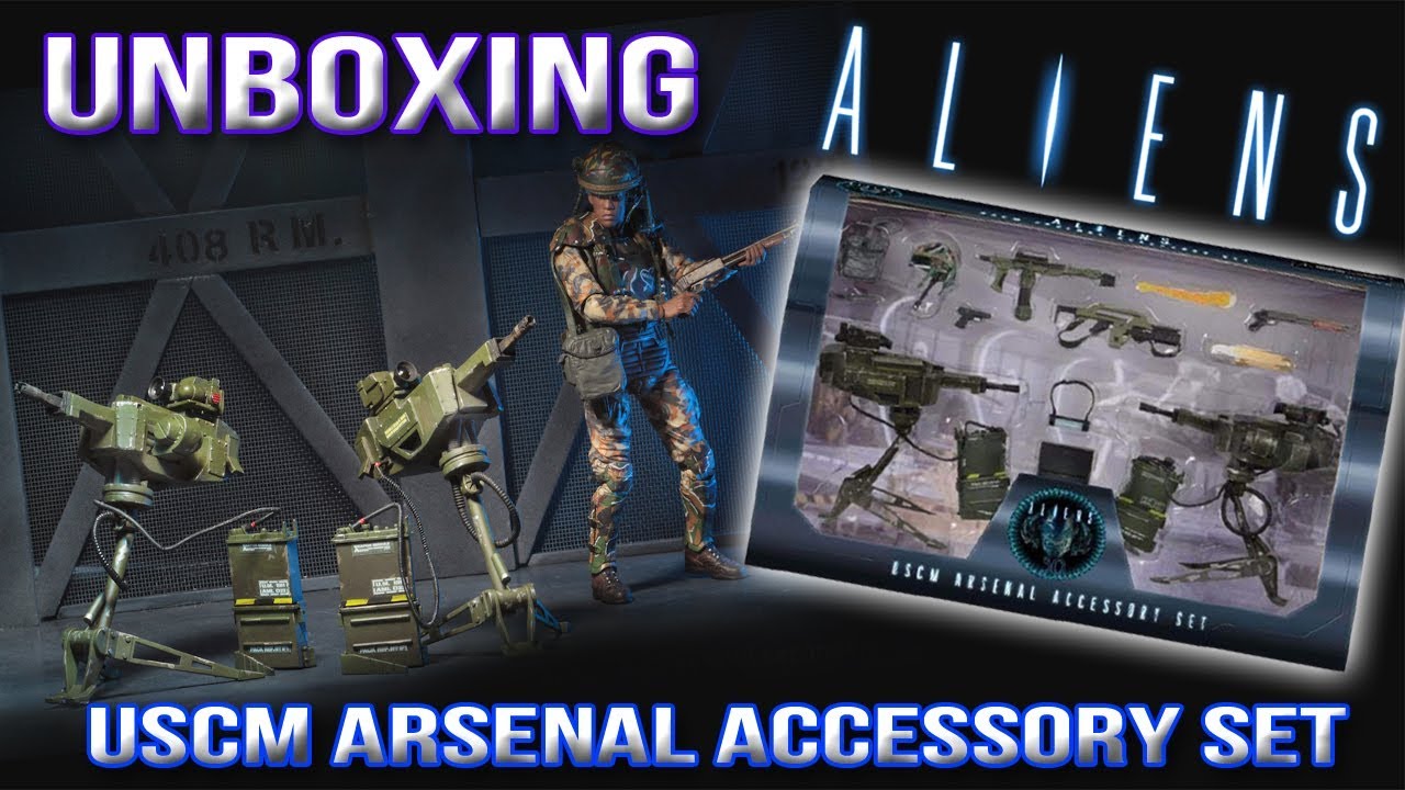 ALIENS ACCESSORY PACK ALIEN USCM ARSENAL WEAPONS PACK DELUXE MARINE PACK TOY 
