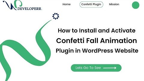 How to Install and Activate Confetti Fall Animation WordPress Plugin 🎊🎊 in Website