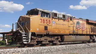 UP 7858 w/ Wicked K5HL & A Friendly Crew Leads A Northbound Mixed Freight Train Thru Buda, TX