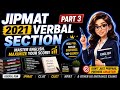JIPMAT 2021 Verbal PYQ Part 3 | Real Exam Questions with Detailed Explanations