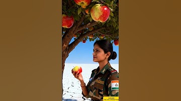 lady soldier saves apple tree from drying desert😱#ai #plants #save #water #tree #army #telugushorts
