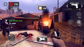 Dead Trigger 2 trying JACK HAMMER MK6 & DESERT EAGLE Pistol MK7 & BUTTERFLY mlee weapon MK7