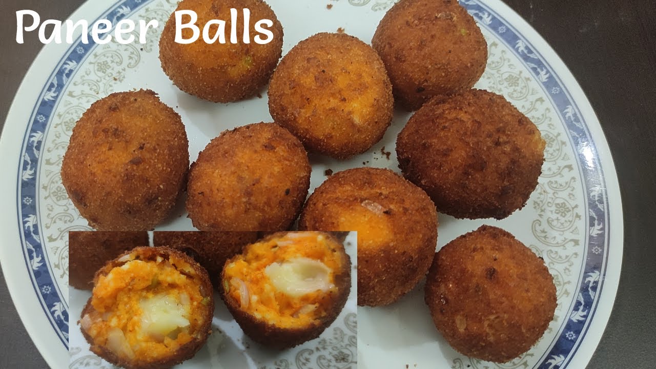 Paneer Cheese balls Paneer starter evening snack recipe Crispy n