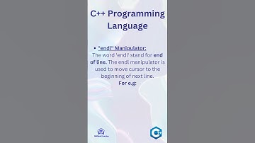 C++ Programming Language | C++ Manipulators|    https://youtu.be/SaspA_9-1yY