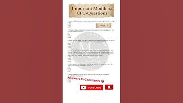 CPC Exam Preparation Modifiers Questions 2024 #cpc #interview #medicalcoding #cpt #icd #modifiers
