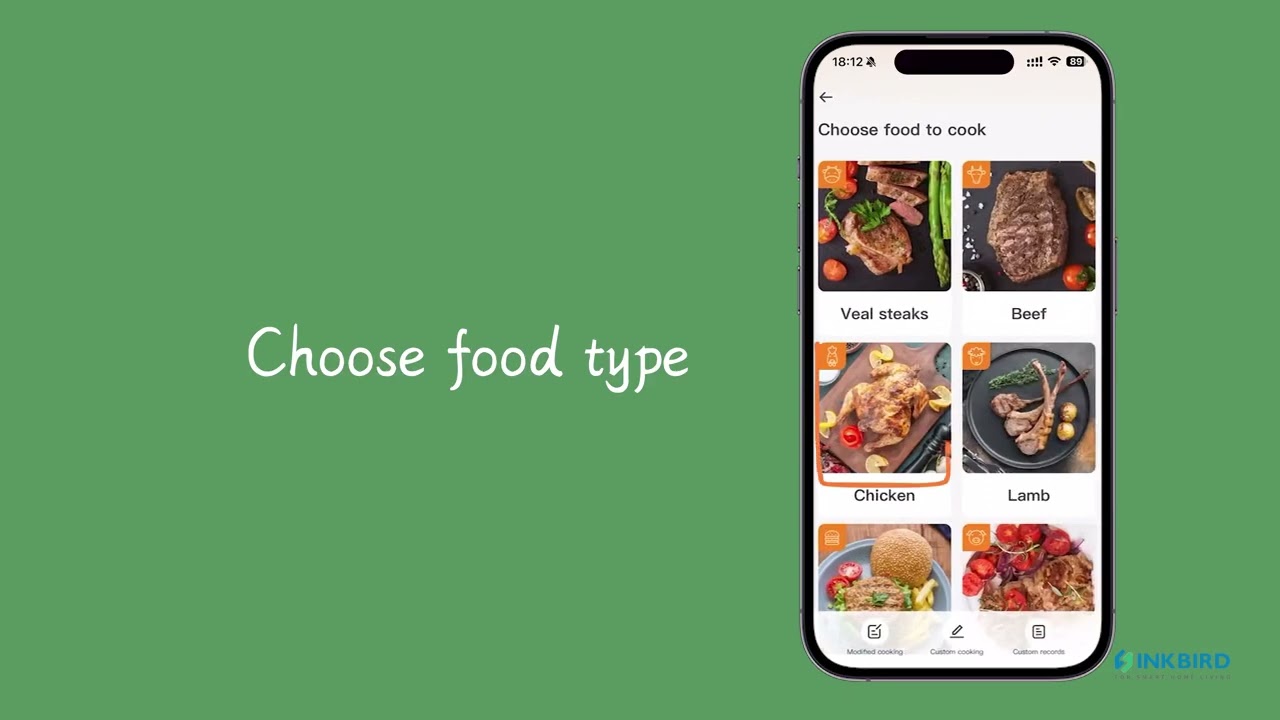 INKBIRD INT-11I-B Mini Wireless Meat Thermometer, Bluetooth 5.4 1000ft