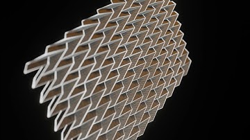 Miura Origami Pattern Rendered Simulation