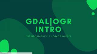 GDAL/OGR Introduction | What is GDAL/OGR?