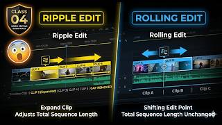 Class No. 04 Adobe Premiere pro Ripple Edit Tools, Rolling Edit Tools