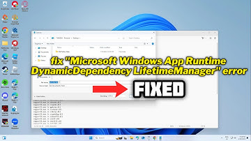 (FIXED) "Microsoft Windows App Runtime DynamicDependency LifetimeManager" error