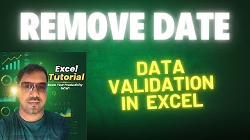 How to remove Data Validation for Date in Excel 2013