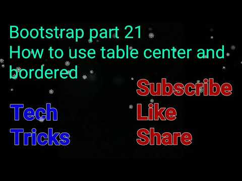 Bootstrap part 21 | How to use table center and table bordered class | #Shorts