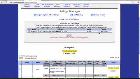 Importing Listing Data From the MLS