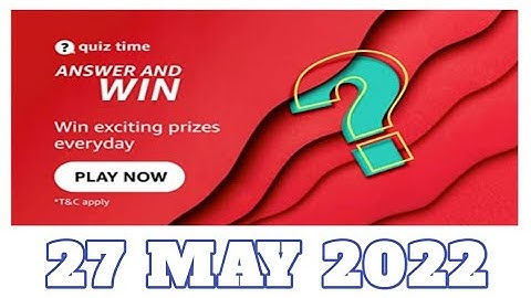 Amazon Funzone Quiz Answers Today|27 May 2022 |Daily Quiz Time