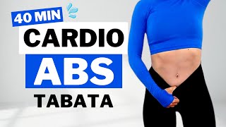 🔥40 Min Tabata ABS & Cardio CHALLENGE - Flat Belly, Toned Waist🔥NO JUMPING🔥Get Toned FAST!!!🔥