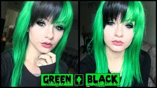 DYING MY HAIR GREEN & BLACK! (How To: Dye A Wig) | HeyThereImShannon