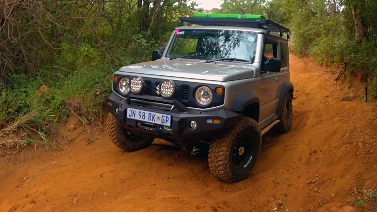 Jimny reverses up obstacle! New Modified Suzuki Jimny vs Pajero/Discovery 4/Fortuner. Ep 1