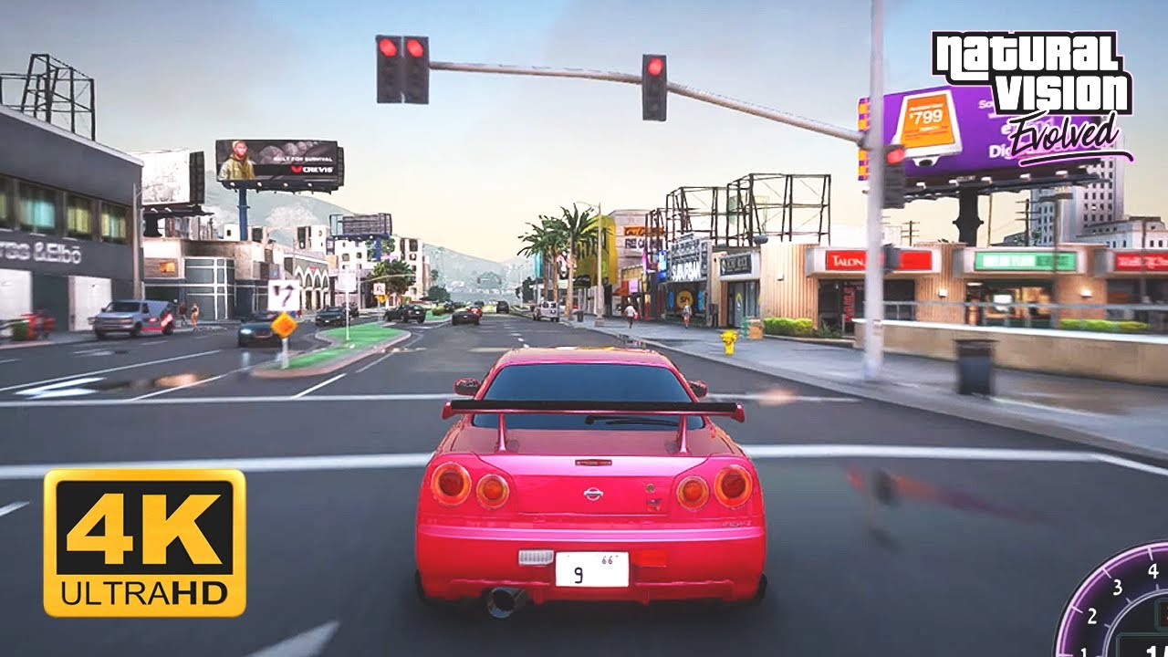 GTA V Realistic Graphics Mods | Natural Vision Evolved + QuantV [4K ...
