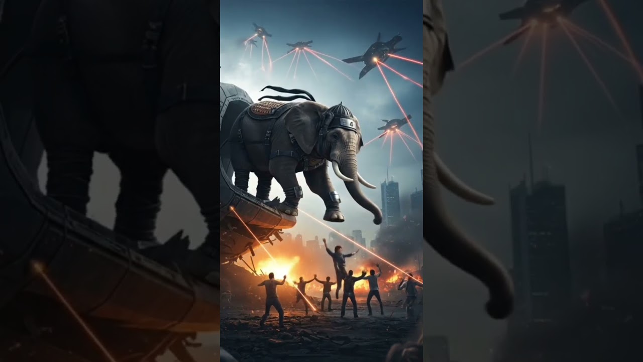 Lord elephant rescue humans from alien 👽 attack 😭