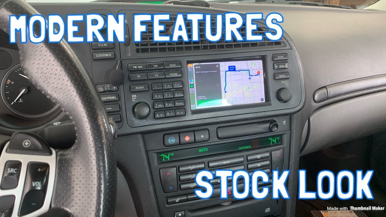 Установка Apple CarPlay и Android Auto в Saab 9-3 2003-2006 годов!