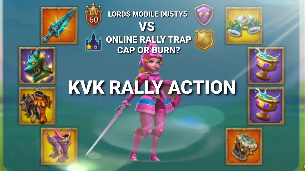 Lords Mobile ~ KVK highlights me vs online rally trap - YouTube