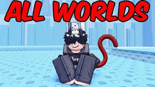 Beating ALL 5 WORLDS In +1 Speed Monkey Escape! (Roblox)