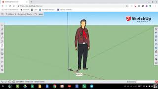 Sketchup For Schools Tutorial - Problem 5 - Grooved Block